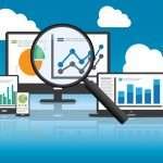 Website analytics and SEO data analysis concept. |