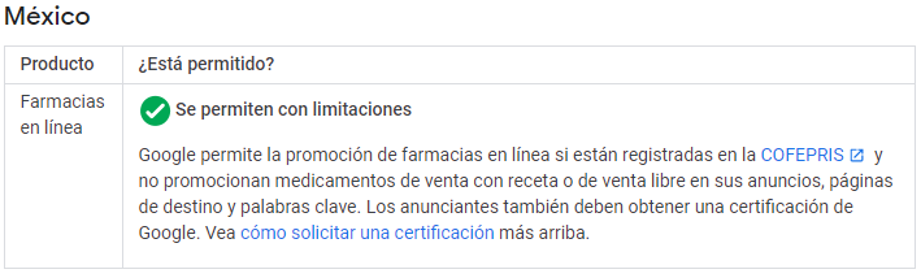 Contenido prohibido en Google Ads - Diseño y Optimización Online